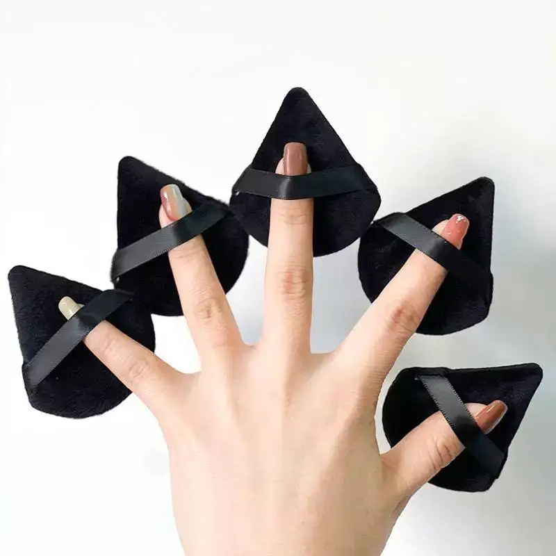 

Black Triangle Powder Puff Facial Makeup Sponge Soft Velvet Cosmetics Puff Mixer Beauty Foundation Make-Up Sponge Makeup Access