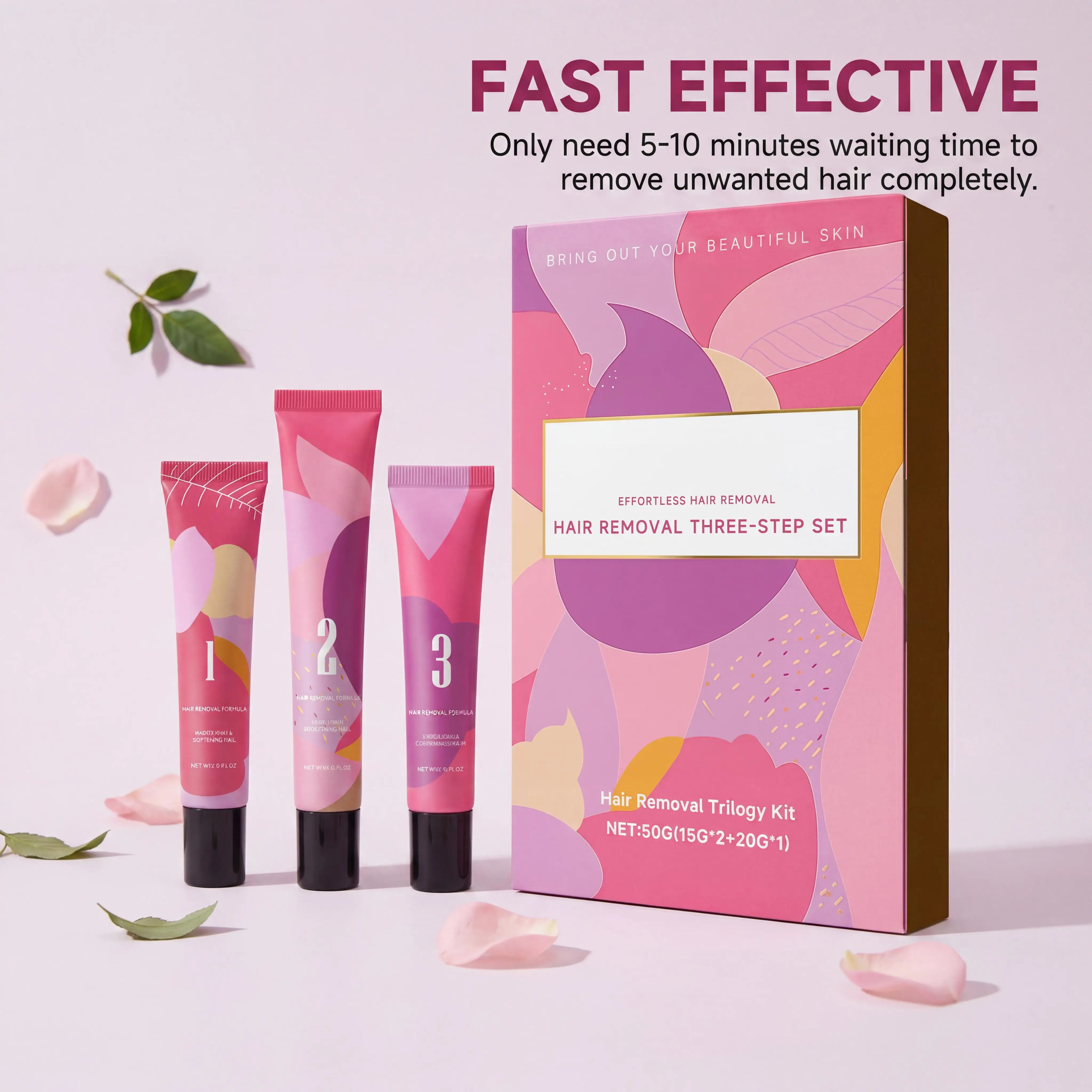 제모 크림 키트 3단계 무통 제모 시스템 복구 및 케어 - Hair Care Step 리뷰 및 가격