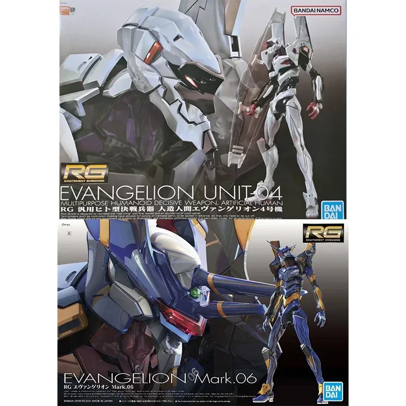Oryginalna figurka akcji Bandai RG EVANGELION UNIT-00 -01 -02 -03 -04 -06 -08, model anime, zabawka, prezent, przedmiot kolekcjonerski