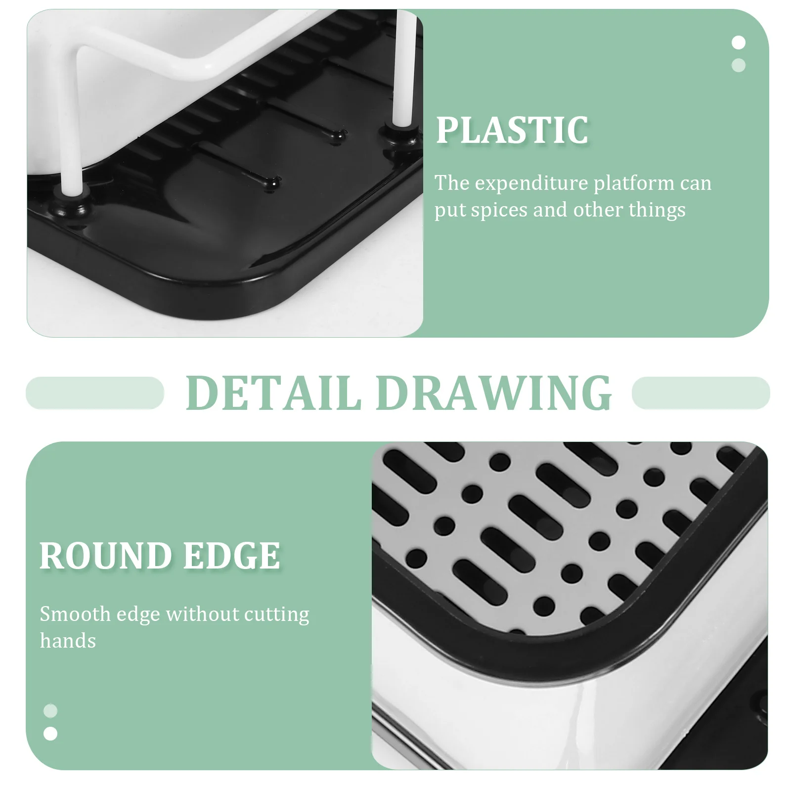 

Chopstick Storage Rack Hallow Design Two Compartment Utensil Organizer Kitchen Countertop Holder Flatware Drainer