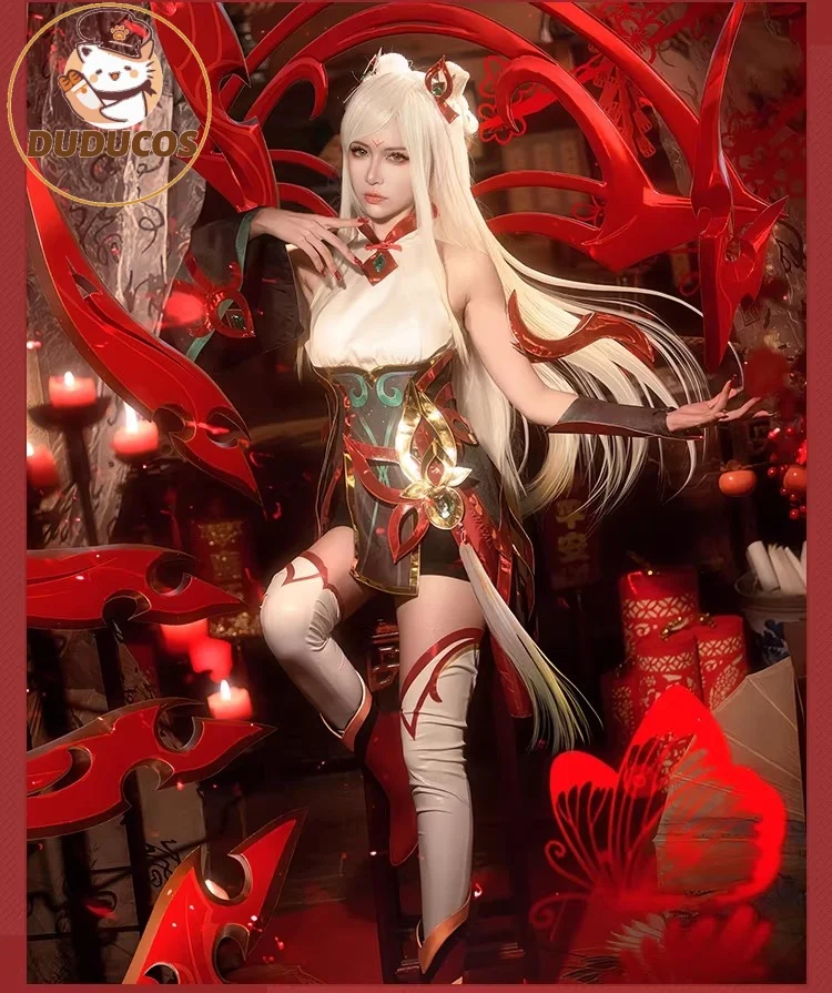 

DUDU SR Game LOL The Blade Dancer Irelia Cosplay Costume Irelia Women Cosplay Dress New Year Skin Battle Suit Halloween Role Pla