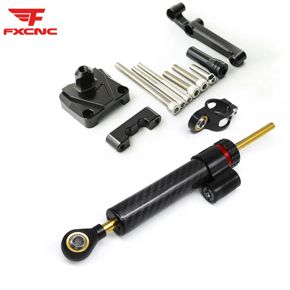 

Carbon Steering Damper For Kawasaki NINJA 250R EX250 ZX250R 2008 2009-2012 Motorcycles CNC Steering Damper Stabilize Bracket Kit