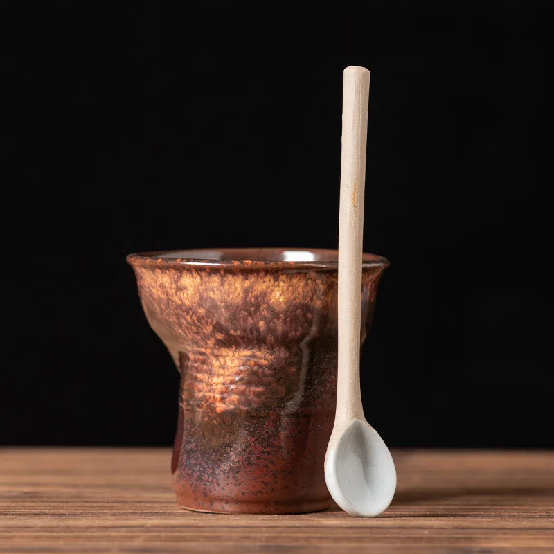 

Красочный кофейный сервиз в скандинавском стиле, нерегулярная морщинистая винтажная чашка для чая, одна чашка для воды