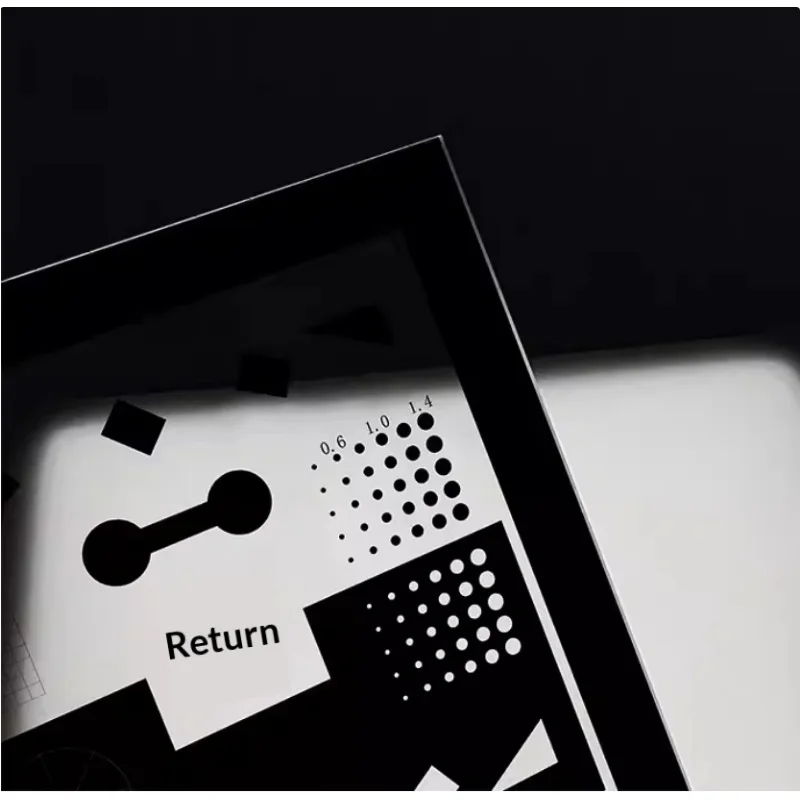 Direct Write Fabricated Chrome Plated Multi Pattern Calibration Target for 2D Vision Measurement