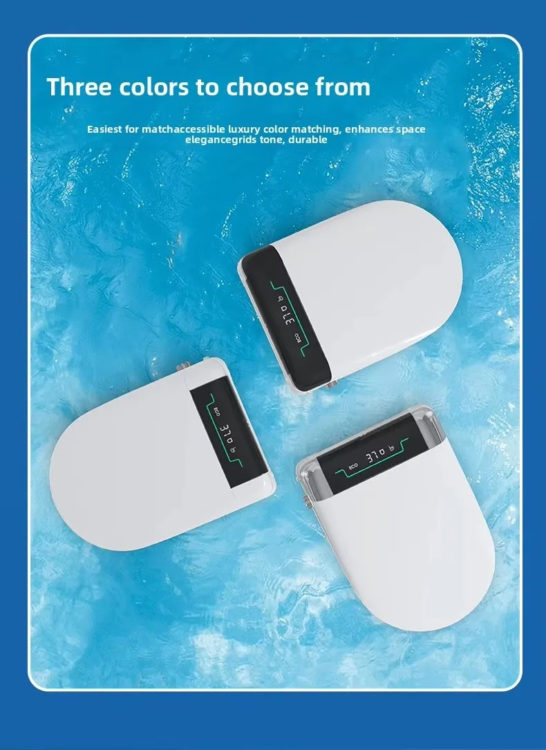 Tankless Smart Bidet Seat Auto Lid Instant Hot Water Foam Shield Heated Air Dry Night Light Purifier