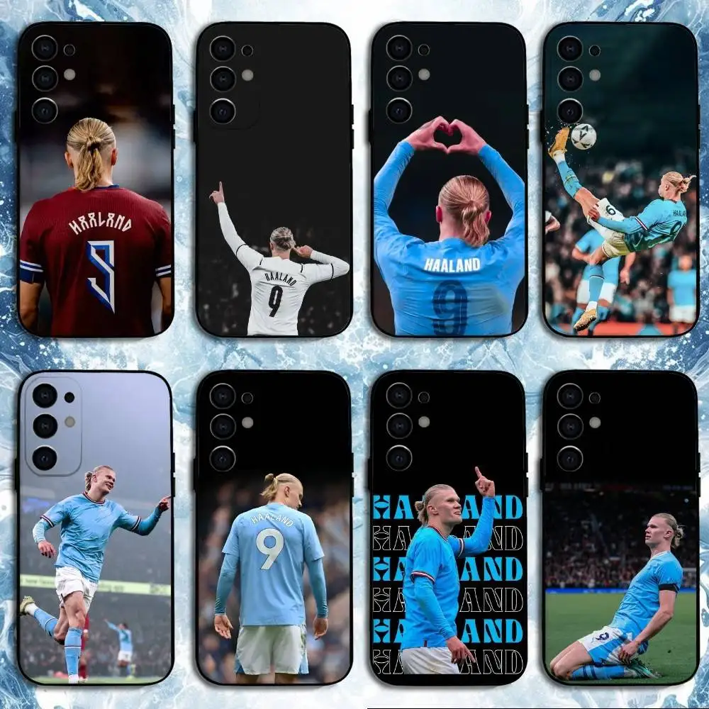 

Football E-Erling H-Haaland Phone Case For Samsung S25,S24,S23,S22,S21,S20,Plus,Fe,Lite,Others Black Cover