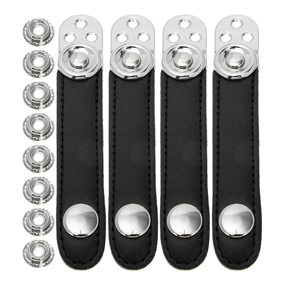 

2 Sets Accordion Straps Universal Double Layer Replacement Bellows Belt Padded Cowhide Steel Straps For Stable Music Performance