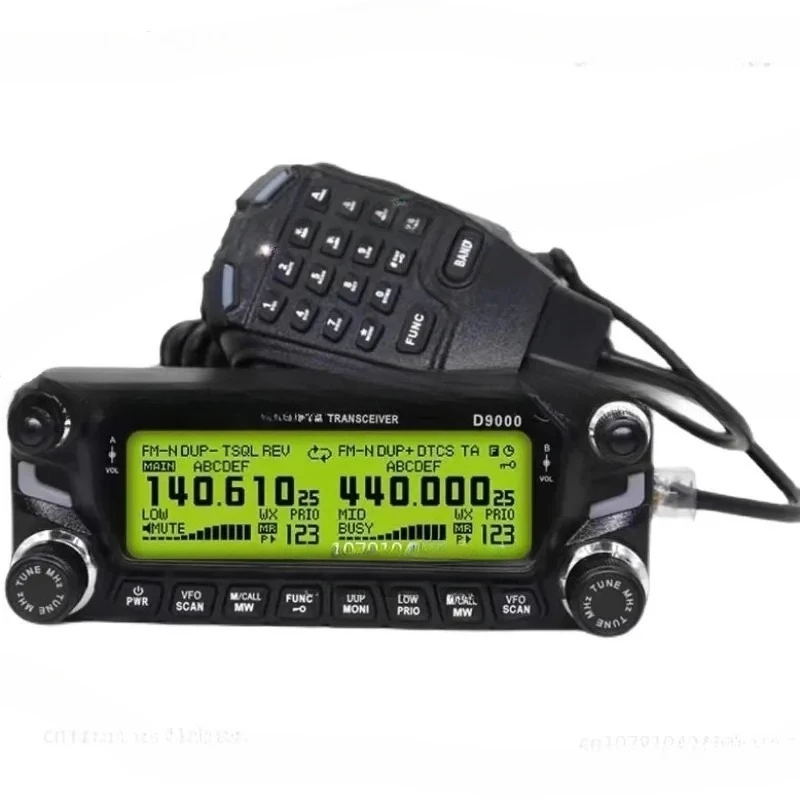 Two Way Transceiver, D9000, 50W, UHF, VHF, 136-174,400-520MHz Zastone-Car Radio Station Walkie Talkie