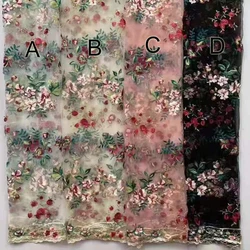 3Yards Mesh Embroidery Lace Fabric, Handmade DIY Dress Decoration, Garment Material, Needlework, Sewing Accessories, 140cm