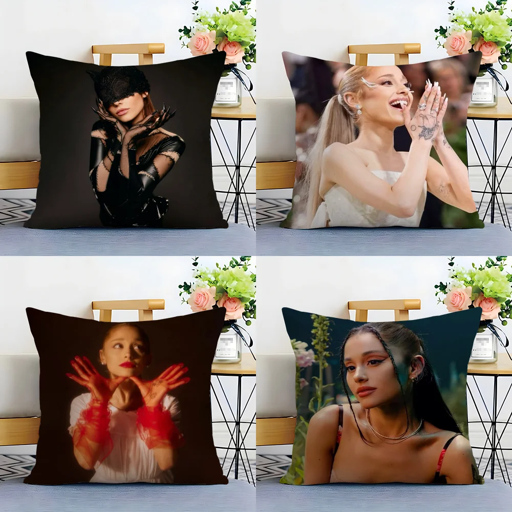 Singer A-Ariana G-Grande Pillow Case Plush Fabric Soft  Pillowcase Double Sided Print Cushion Cover Household Gifts