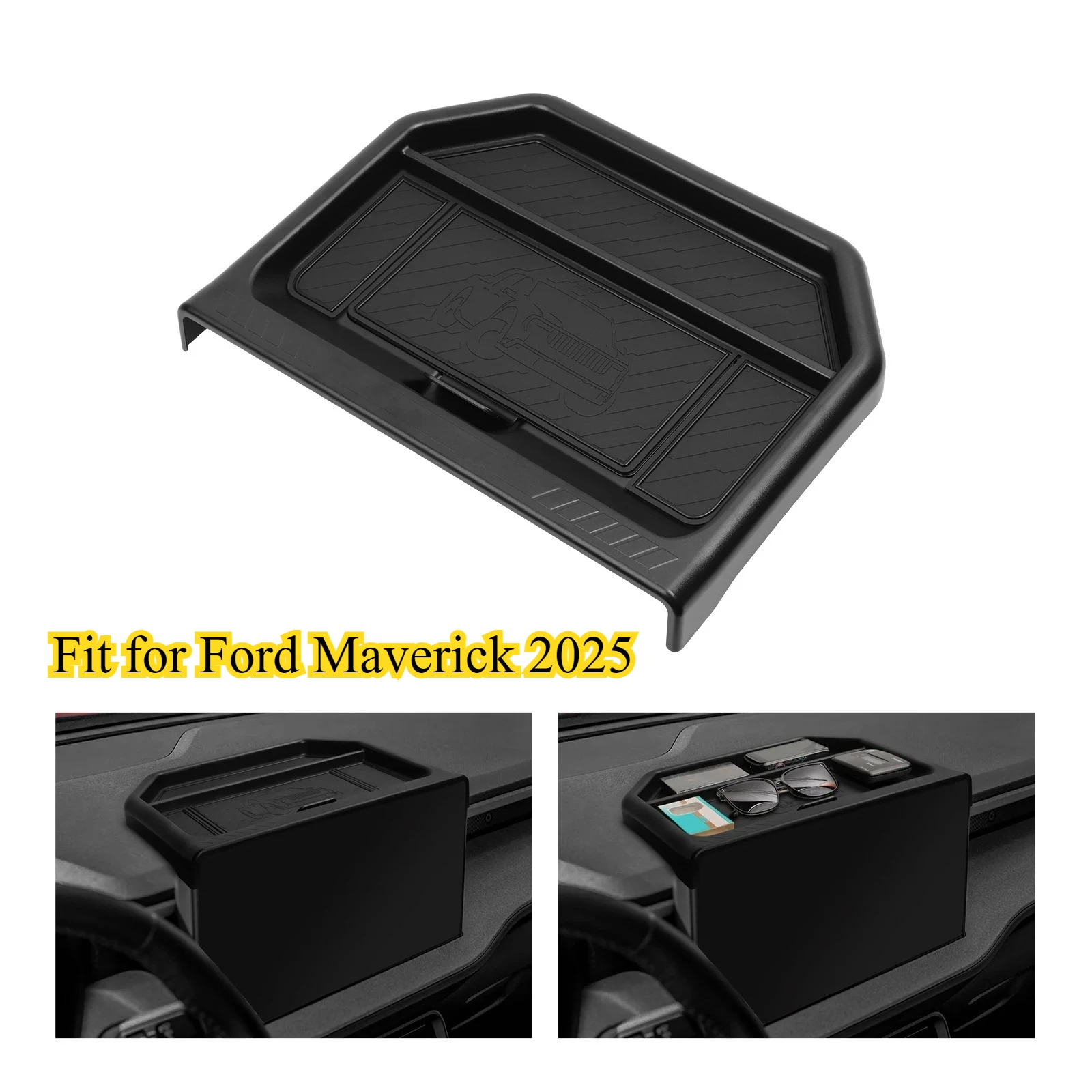 

Fit for Ford Maverick 2025 Car Storage Box Central Dashboard Behind Screen Storage Box Organizer Tray Auto Accessories
