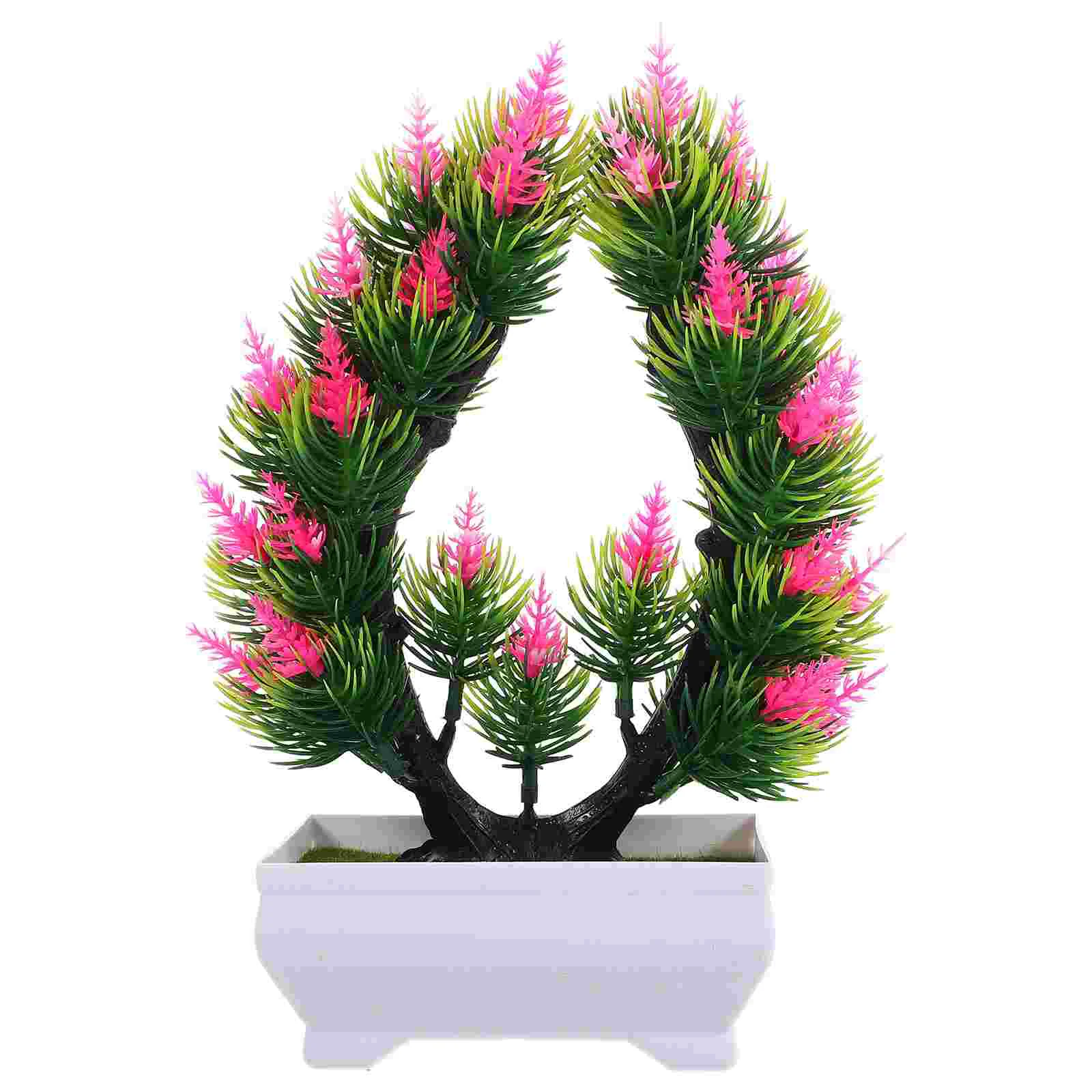 

2 Pcs Peacock Flower Bonsai Outdoor Faux Plants Fake Decorative Pot Welcome Succulent Artificial in Pots Tree for Aquarium Pvc