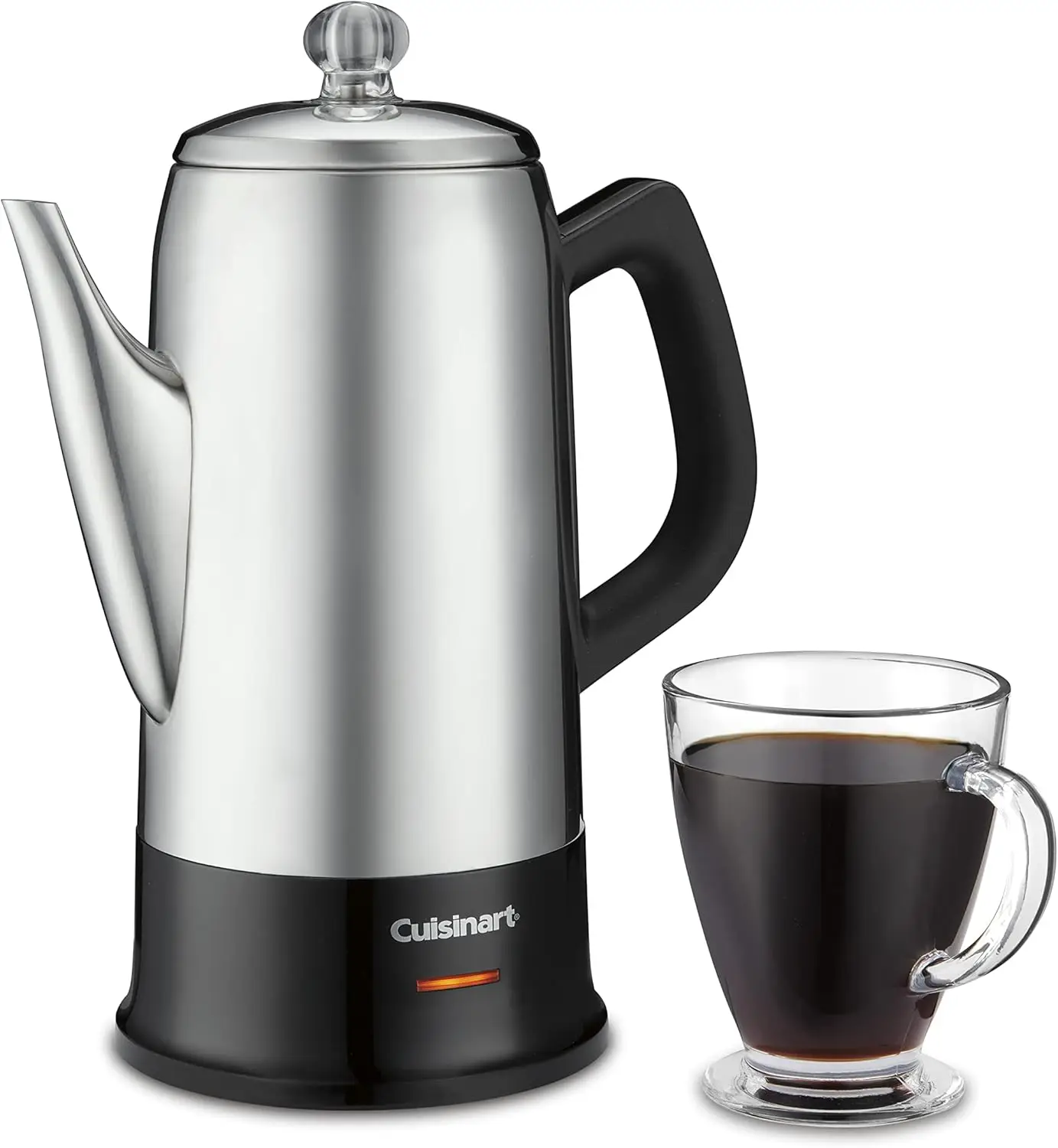 

Stainless Steel 12-Cup Coffee Percolator with Adjustable Temperature Control and Durable Build for Home or Office Use