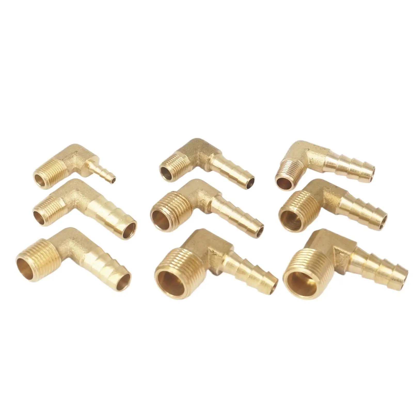 1/8 "1/4" 3/8 "1/2" NPT mężczyzna x Fit 1/4 "3/8" 3/16 "5/16" 1/2 "3/4" wąż kolczasty kolanko mosiężne złączki paliwowe złącza adaptery