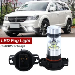 2pcs LED Fog Light Blub Lamp Canbus PSX24W 2504 For Dodge Avenger Caliber Charger Durango Journey Nitro Grand Caravan Challenger