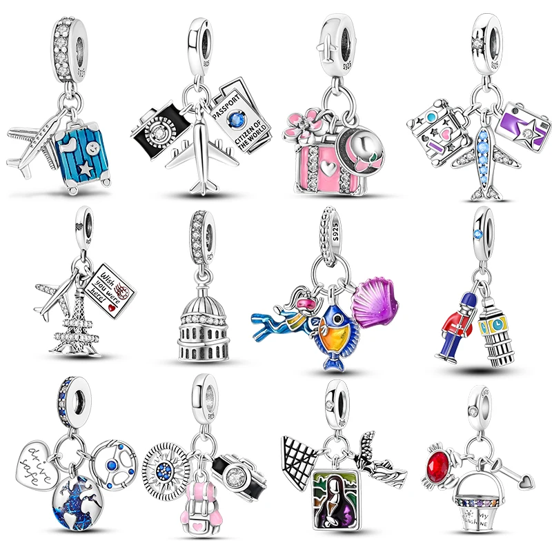 

925 Silver Holiday Theme Series Beaded 3mm Original Bracelet Necklace Women Luxury DIY Exquisite Jewelry Gift