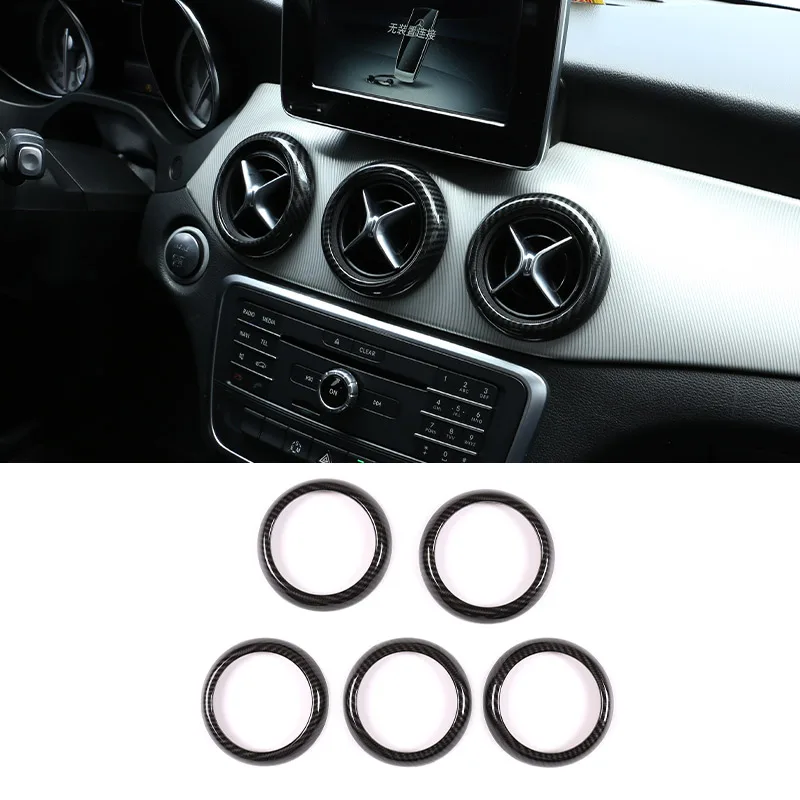 

5PCS/set Air Conditioner Vent Outlet Ring Trim Decor for Mercedes Benz A Class W176 B Class W246 CLA C117 GLA X156