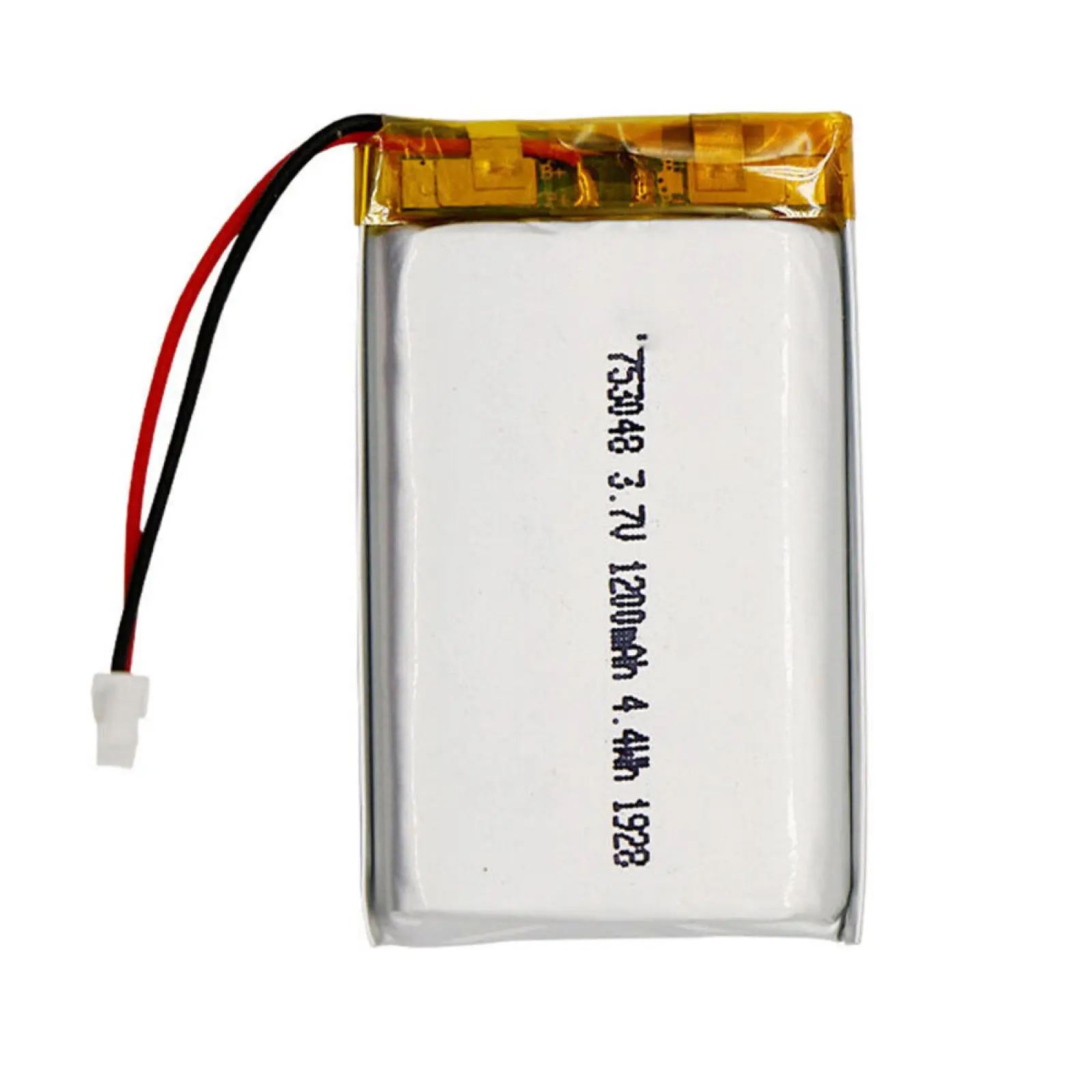 3.7V 1200mAh 753048 Li-Polymer Li Battery JST-PH 2pin 2.0 For LAPTOP MP4 MP3 CHARGING TREASURE POWER SMART WATCH DVD