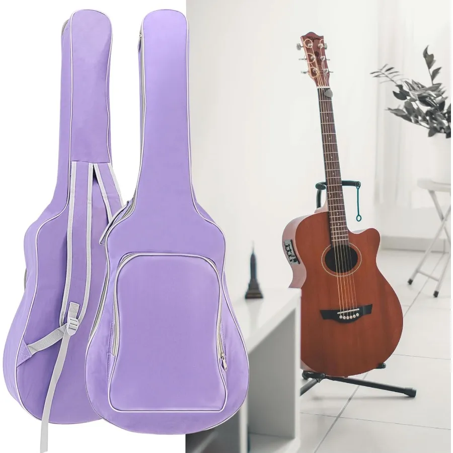 

Acoustic Guitar Bag 40 41 Inch Guitar Gig Bag Double Shoulder Adjustable Straps Guitar Case Waterproof Soft Guitar Backpack Lar