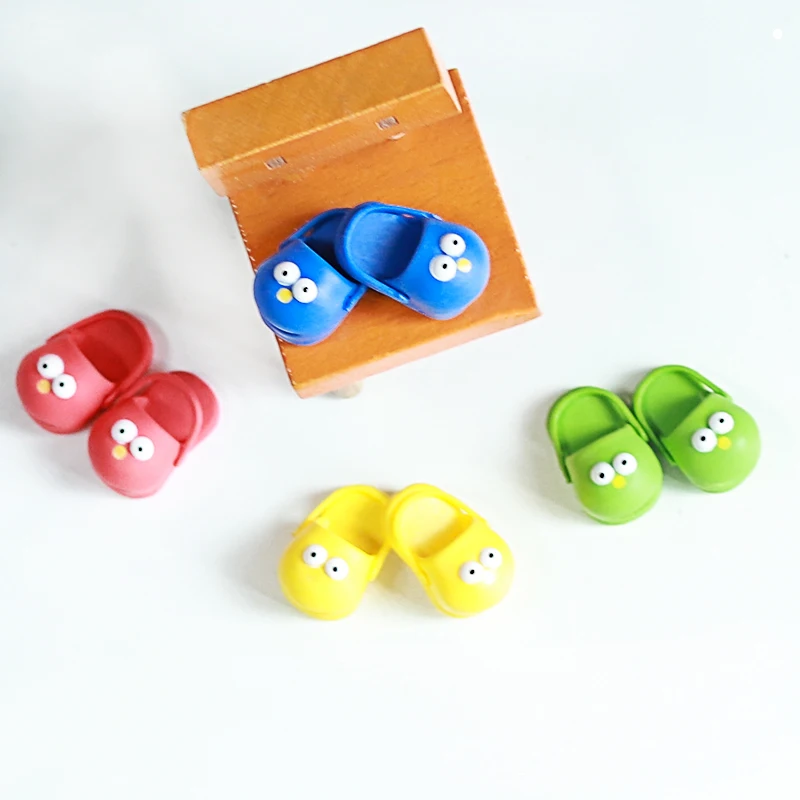 1 paio 1:12 OB11 carino sorriso aperto slippe scarpa bambola scarpe classiche vestito per Ob11 1/12 Bjd bambola staccabile Gsc DOD accessori bambola