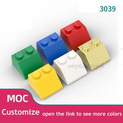 400pcs MOC 3039 Roof Tile 2x2 DIY Enlighten Building Block Compatible Slope 45 2*2 Thick Figure Educational Assembles Particles