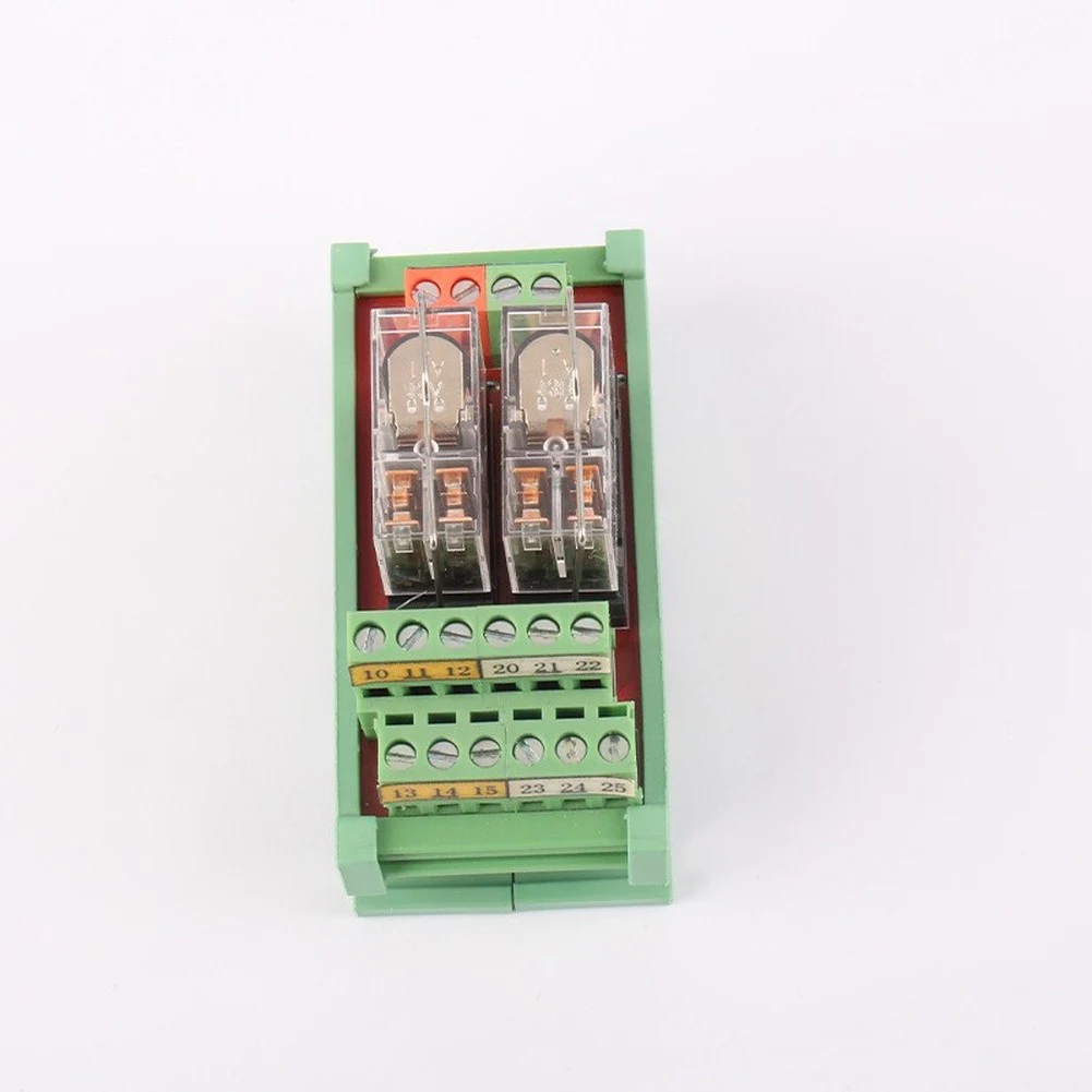 JR 2L2 2-Channel Pluggable Relay Module DC24V 2NO2NC Output 5A/250VAC NPN/PNP Common Input for Industrial Control Applications