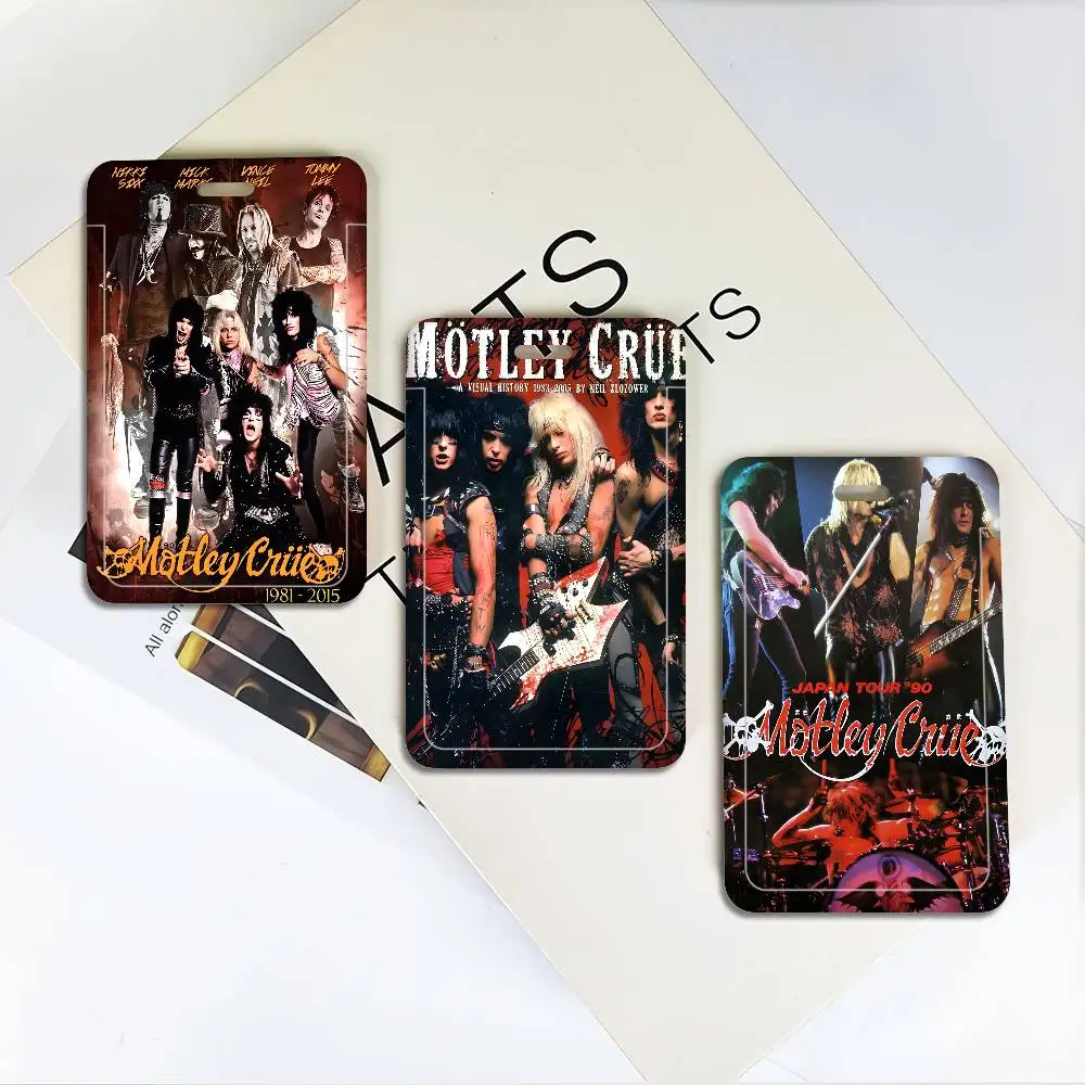 Popular Band Motley_Crues-Retro Unisex Work ID Card Holder Lanyard Badge Holders Business Exhibit School Strap Neck Hang