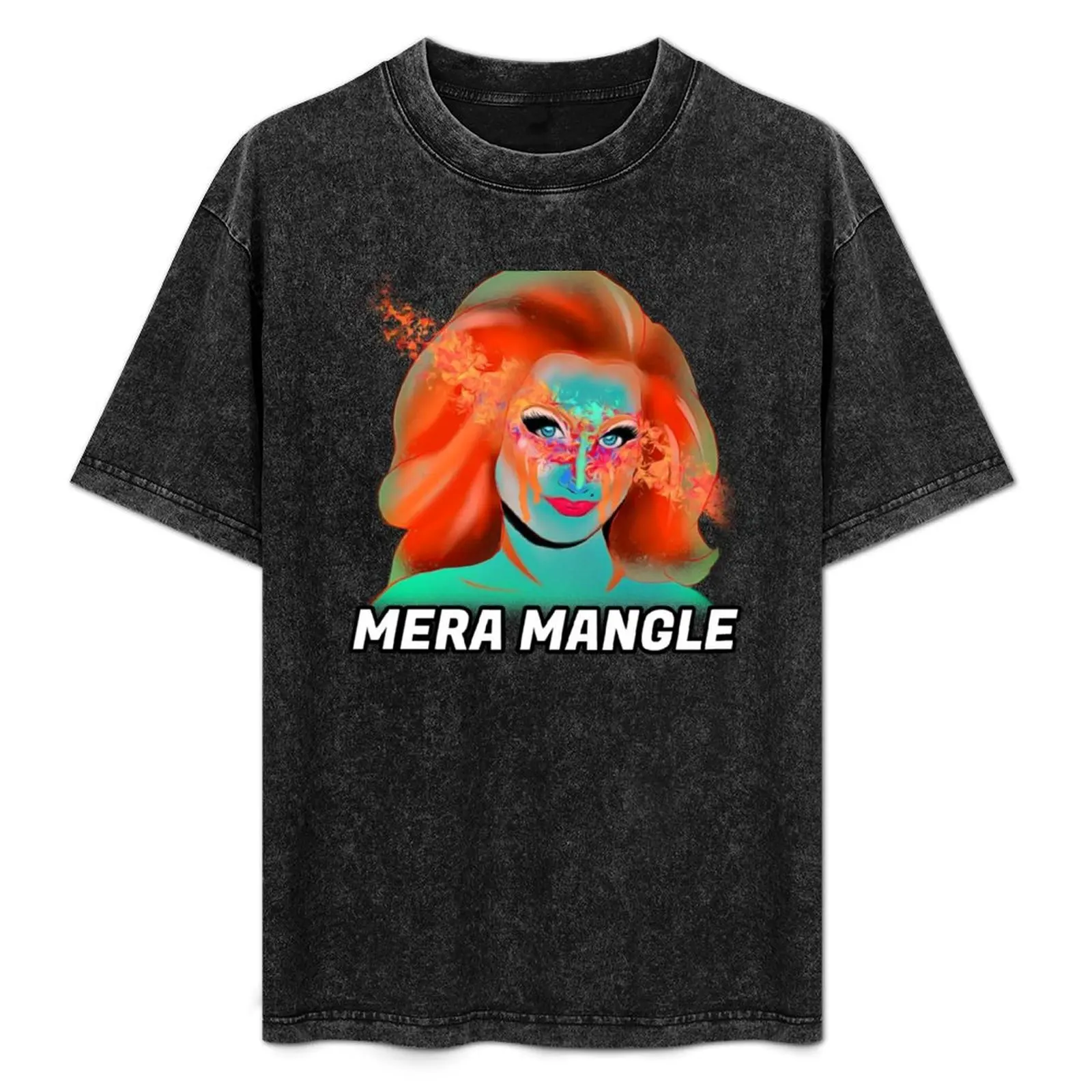 Mera Mangle: Camiseta Technicolor Eyes, top informal de manga corta de estilo urbano