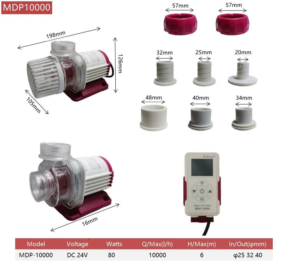 Jebao New MDP Series Water Pump LCD Display with Wifi Control for