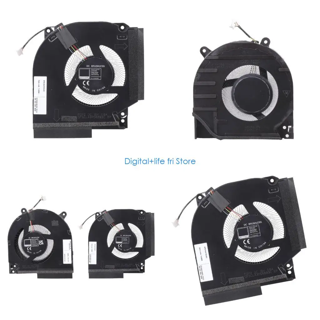 E06D CPU GPU Cooling Fan Heatsink Laptop Graphics Card Cooling Fan For 16-R 12V