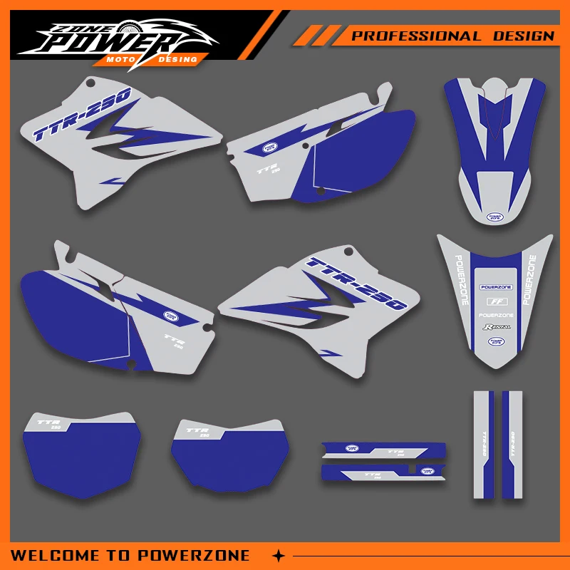 

Графика Powerzone для YAMAHA TTR230 2018 2017 2016 2015 2014 2013 2012 2011 2010-2005, наклейки на мотоцикл на заказ 02