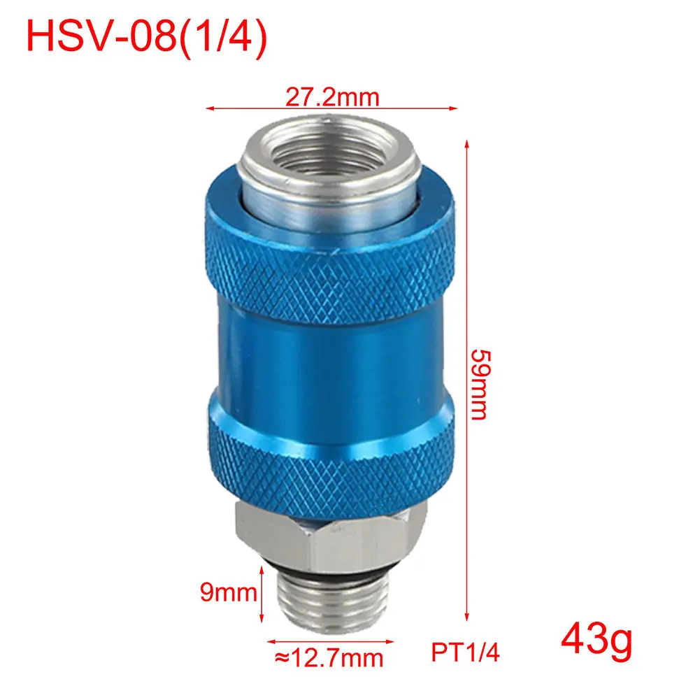 Pneumatic Hand Slide Valve HSV-06 08 10 15 Flow Control Manual Switch For G1/8 1/4 3/8 1/2 BSPT Thread Air Tools Equipment