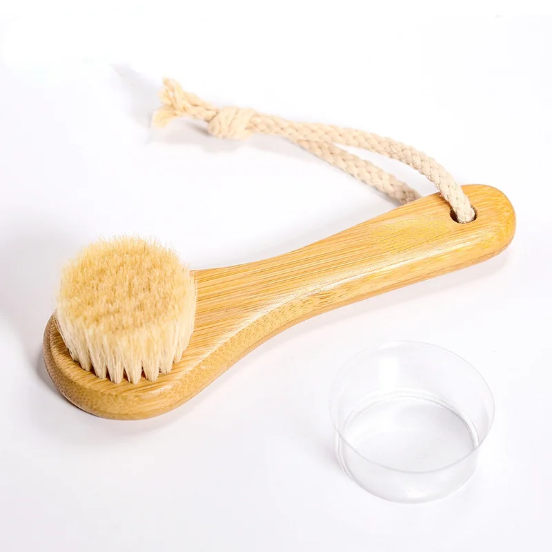 1pcs  Exfoliating Brush Facial Cleansing Brush Bamboo Hair Facial Cleansing Massage Face Care Brush Deep Pore Cleansing