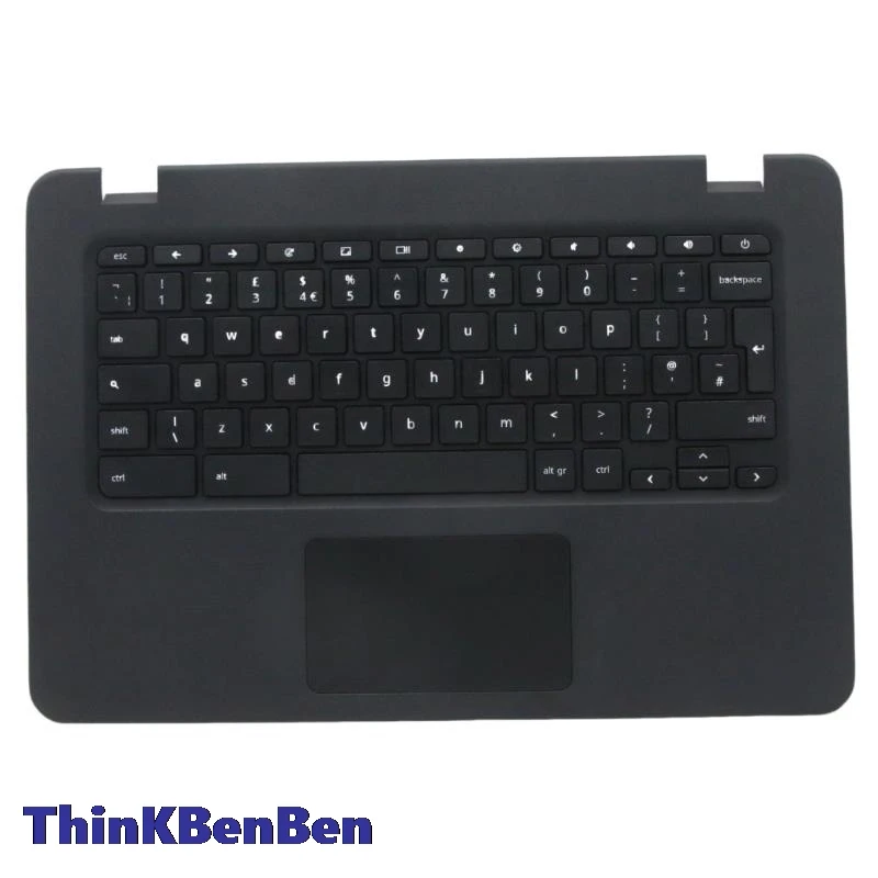 UK English Black Keyboard Upper Case Palmrest Shell Cover For Lenovo N42 20 Chromebook 5CB0N67002