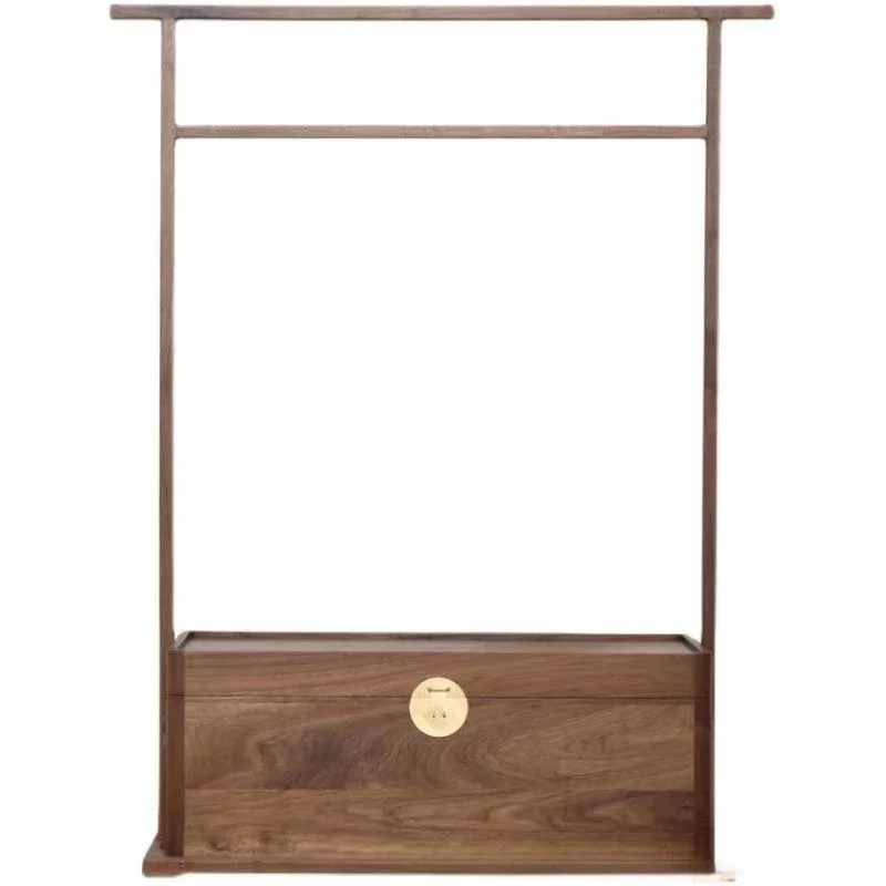 

New Chinese solid wood coat rack floor hanger old elm simple bedroom hanger