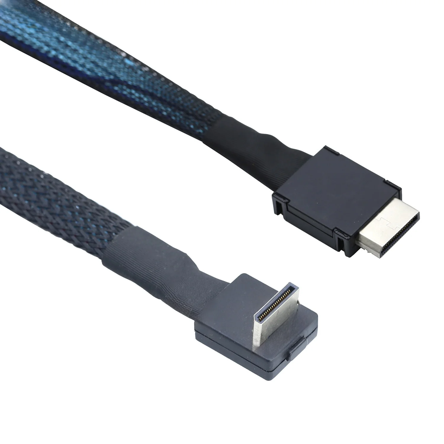 Cable PCIE Oculink SAS SFF 8611 4I 42P a SFF-8611 4I Cable de alta velocidad para servidor de 90 grados línea de transferencia de datos macho a macho 0,5 M/1 M