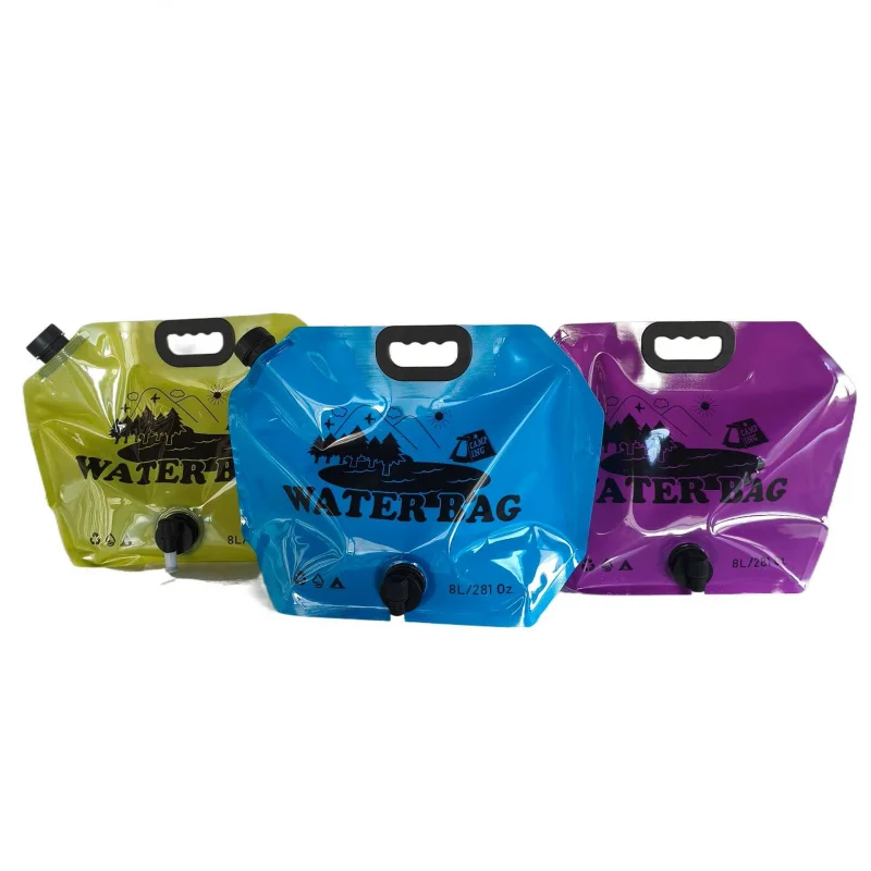 AliExpress NONE 5pcs Wholesale Outdoor Sports Water Bag 8L Large Capacity Foldable Water Storage Bag for Picnic, Cycling, Camping, Car Use