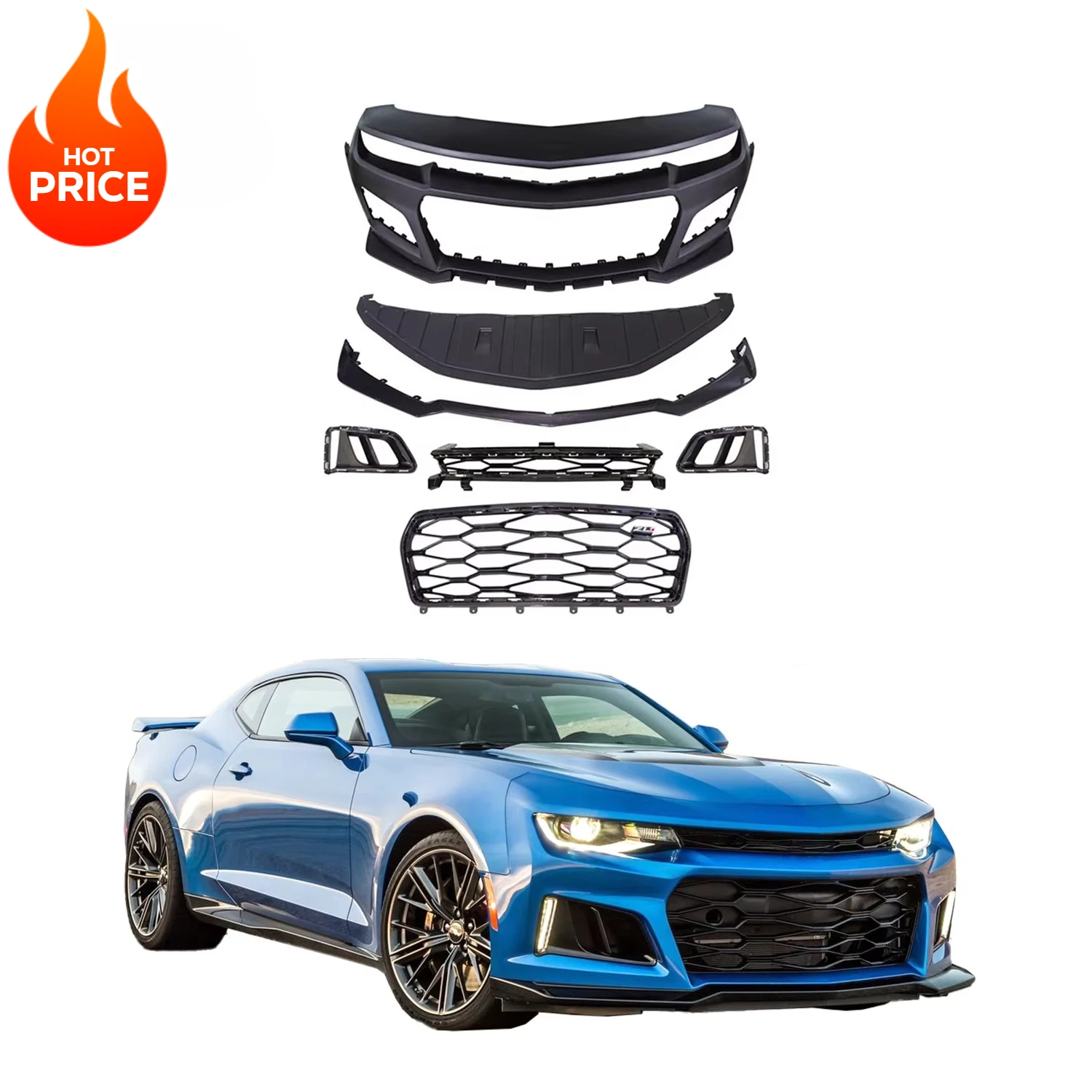 

6th ZL1 Style Front Lip Car Bumper Body Kit for Chevrolet Camaro 2010-2015 5th