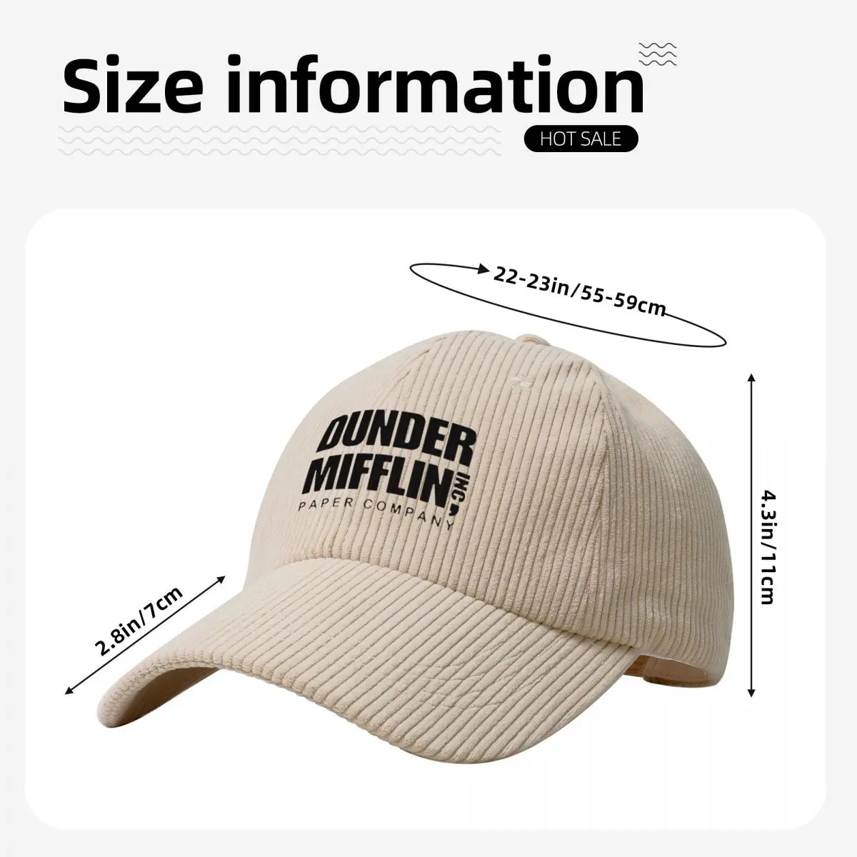 Office TV Show DUNDER MIFFLIN PAPER INC berretto da Baseball Fashion Snapback Hat Vintage visiera Casual Cap Hat