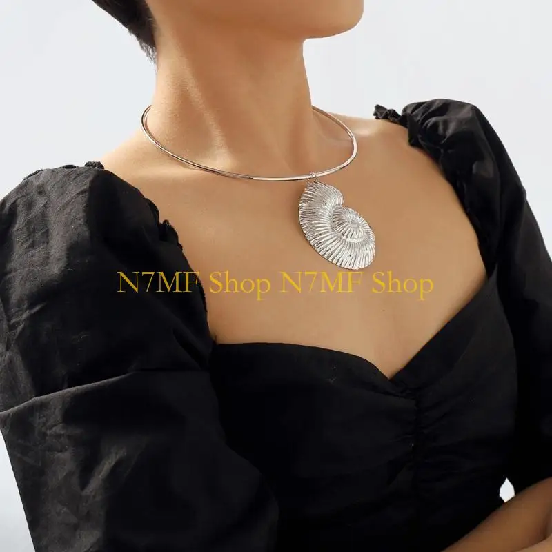

N7MF Unique Seashells Necklace Beach Vacation Pendant Necklace