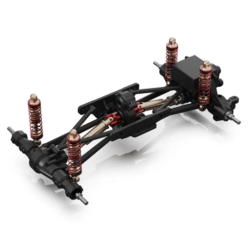 Modèle de chenille de roche télécommandé à proportion complète RC, jouet de décoration en alliage simulé avec amortisseur hydraulique, échelle 1/24