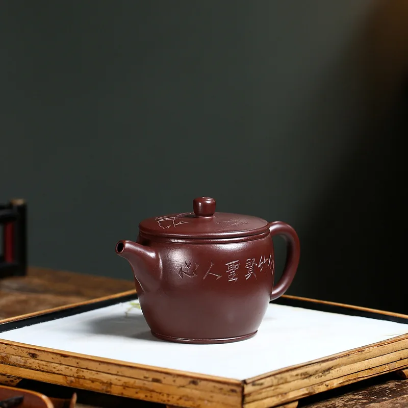 160ml Handmade Purple Mud Zisha Teapot Chinese Yixing Purple Clay Filter Beauty Tea Pot Customized Tea Set Accessories Teaware