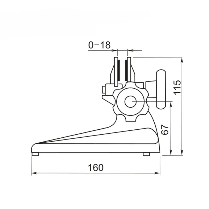 Enamel Finish V-grooved Adjustable Angle Precision Micrometer Holder Cast Iron Stand Base Magnetic