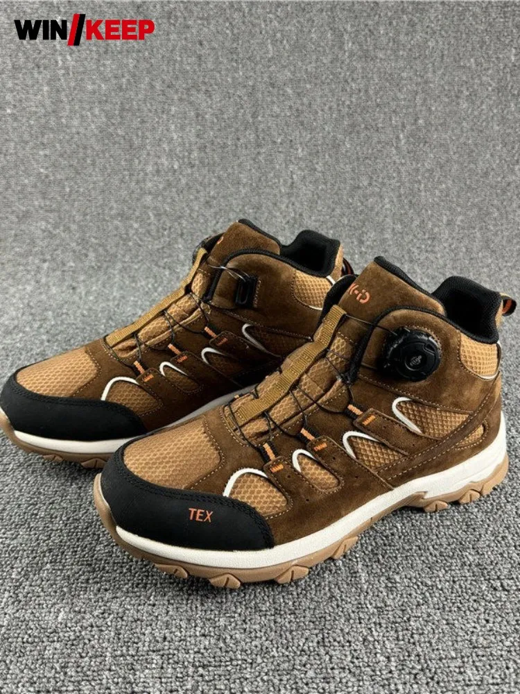 

Новые женские уличные кроссовки для походов, с амортизацией, нескользящие, водонепроницаемые, для скалолазания, спортивные, из натуральной кожи, в стиле пэчворк