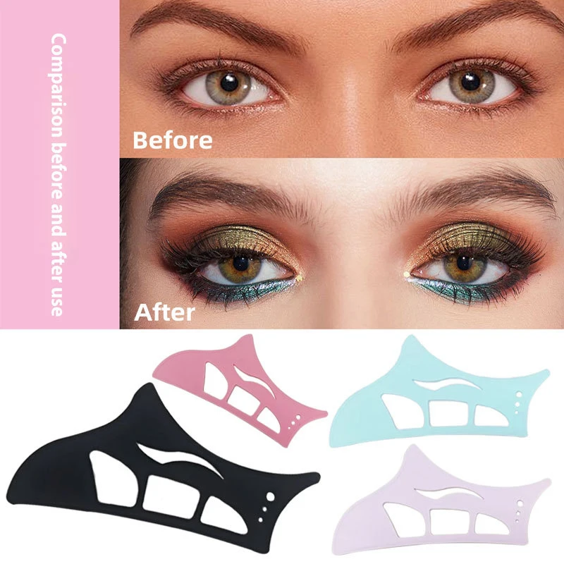 Herramienta de sombra de ojos para principiantes, cinta de maquillaje reutilizable para ojos Your Glam Bestie, protectores de sombra de ojos y plantilla de delineador de ojos