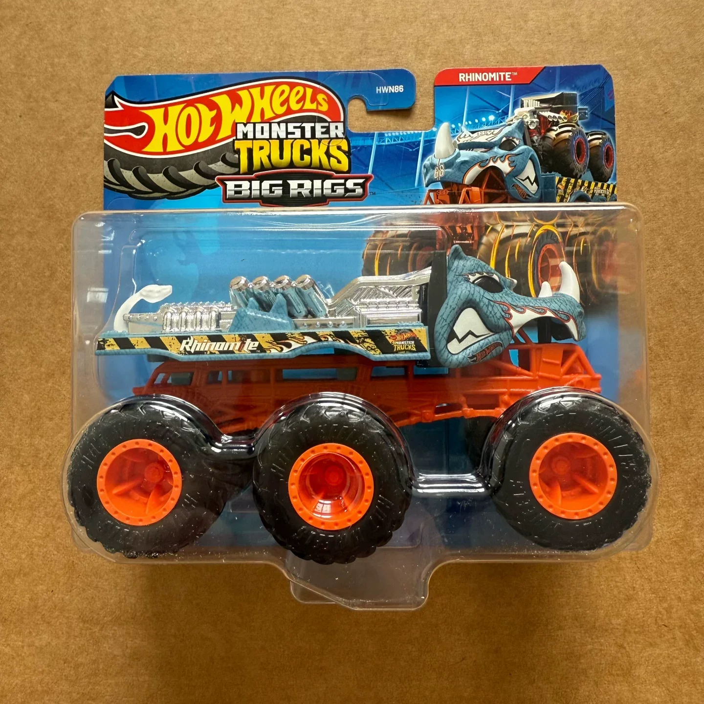 In Stock Hot Wheels HWN86 Monster Trucks Big Rigs Serise Alloy Diecast Model Large Tires Off Road Vehicle Collectible Toys Cars image 3