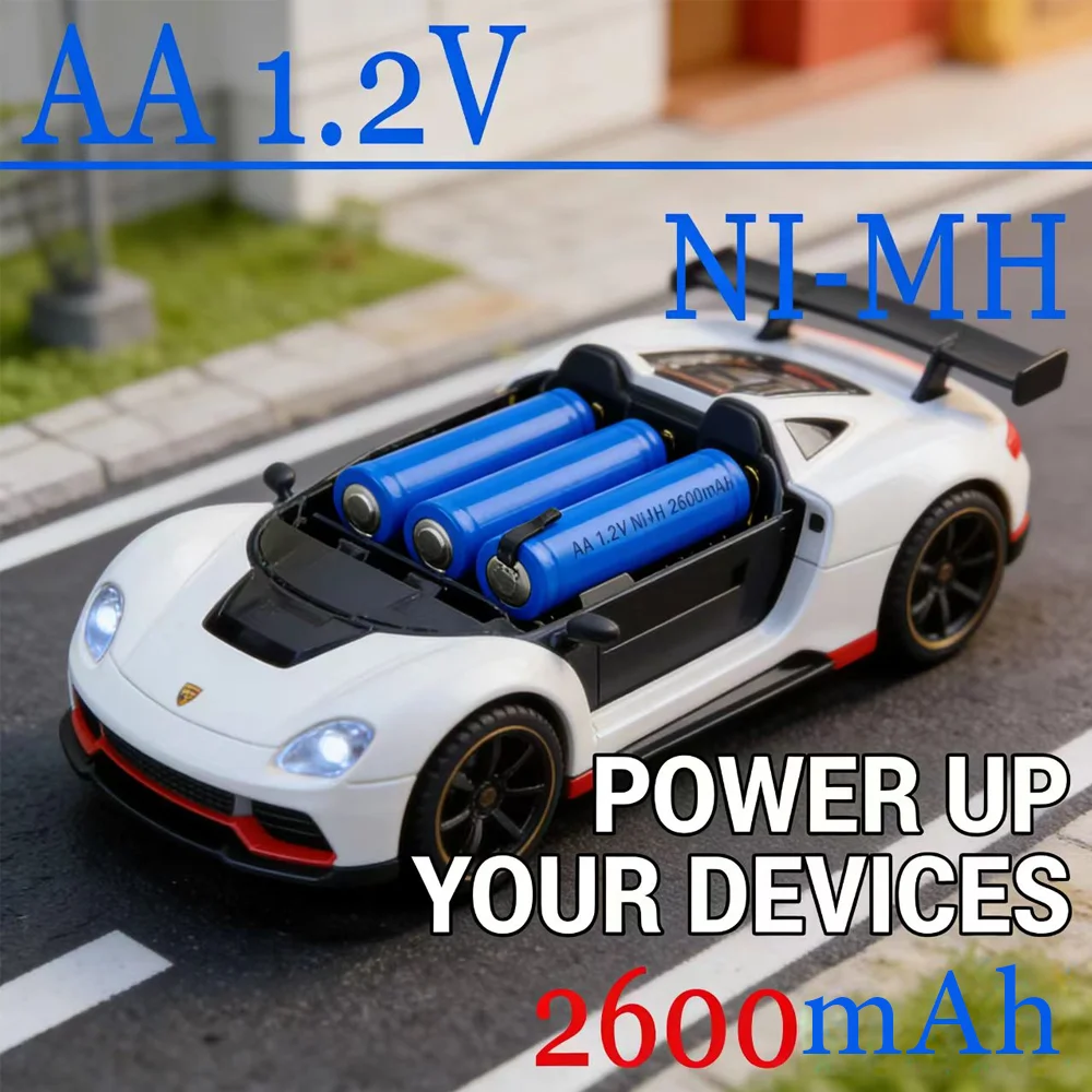 

1.2V 2600mah AA NiMH Battery 10-50pcs Original AA Rechargeable Battery with Solder Pins for DIY Electric Razor toothbrush Toys
