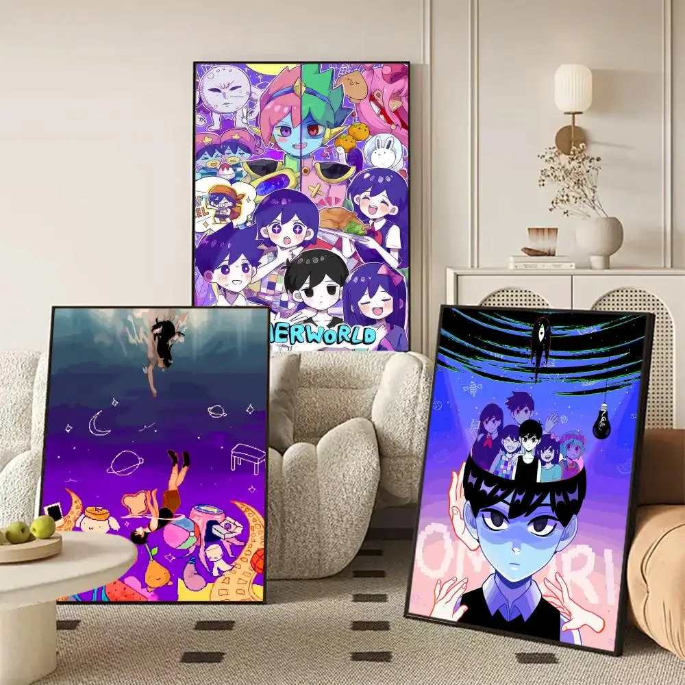Horror Anime Style Video Game O-Omori Poster HD Art Sticky Wall Waterproof Home Living Room Bedroom Bar Aesthetic Decoration