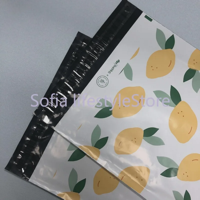 50Pcs Envelope Lemon Printing Mailing Bags Waterproof Self Adhesive Seal Packaging Delivery Bag Poly  Plastic Mailer Courier Bag