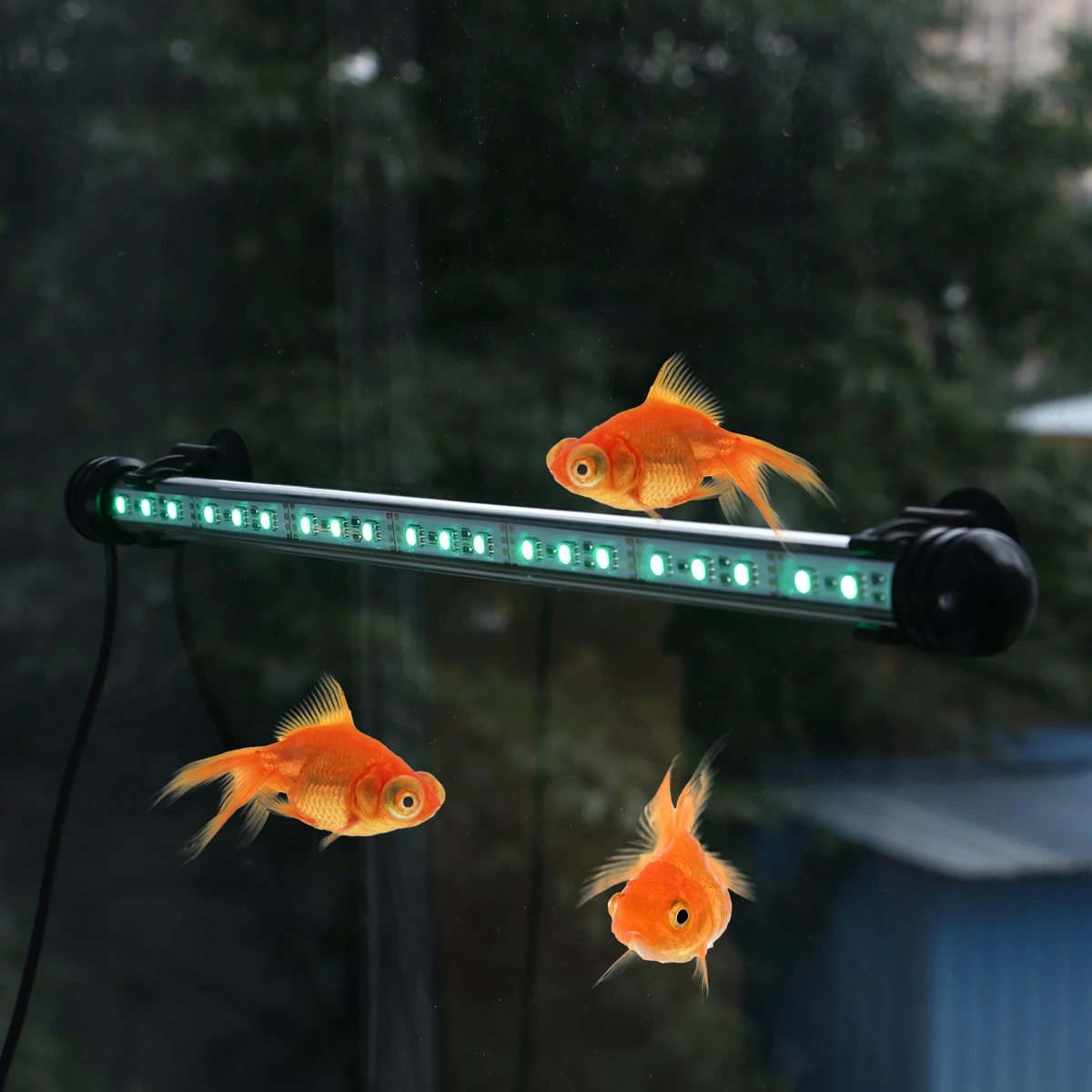 

LED Aquarium Light Fish Tank Light Color Changing Submersible Underwater Crystal Glass LEDs Lights With 38cm (EU Plug)